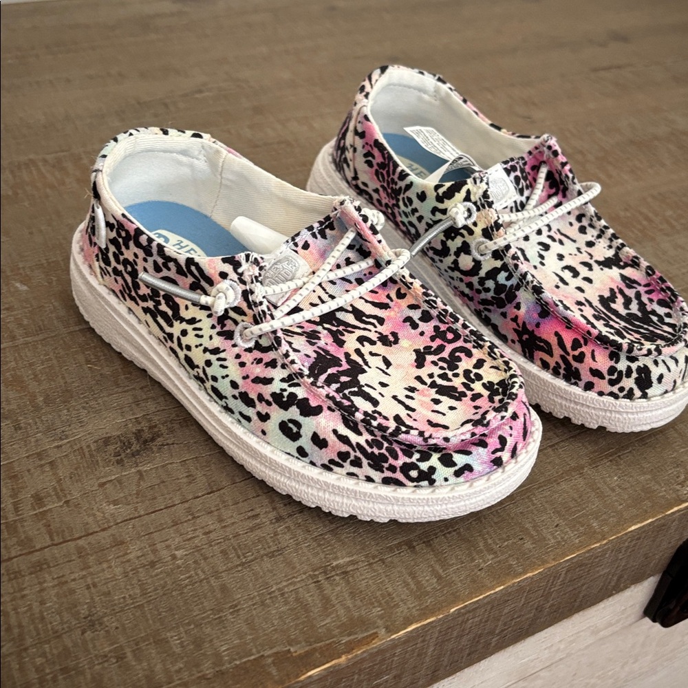 Hey Dude Kids Shoes - Multicolor Leopard Print